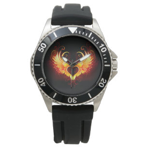 Angel Fire Heart with Wings Watch