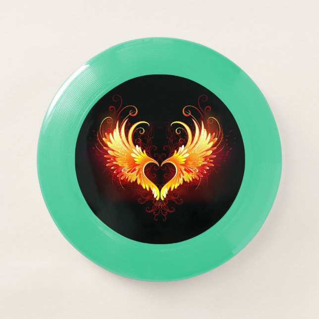 Angel Fire Heart with Wings Wham-O Frisbee (Front)