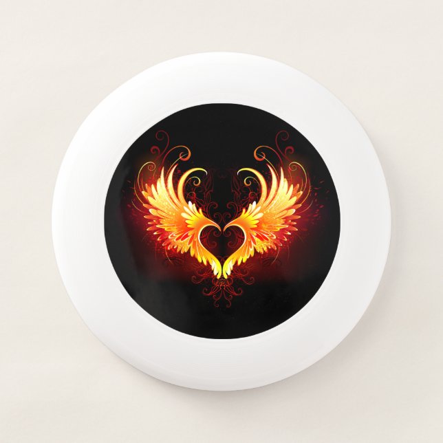 Angel Fire Heart with Wings Wham-O Frisbee (Front)