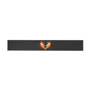 Angel Fire Heart with Wings Wrap Around Address Label