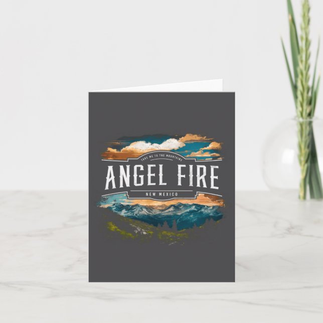 Angel Fire Mountains New Mexico Hiking Outdoors Vi Card (Front)
