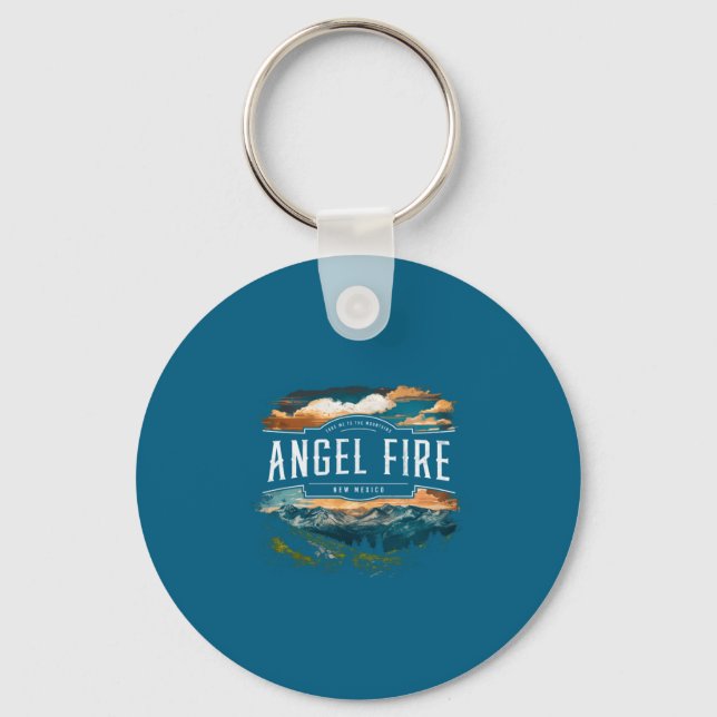 Angel Fire Mountains New Mexico Hiking Outdoors Vi Keychain (Front)