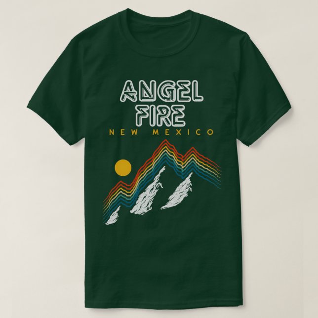Angel Fire New Mexico Usa Ski Resort 1980s  10 T-Shirt (Design Front)