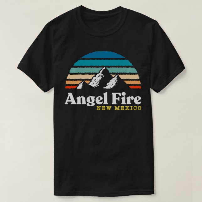 Angel Fire New Mexico USA Ski Resort 1980s Retro  T-Shirt (Design Front)