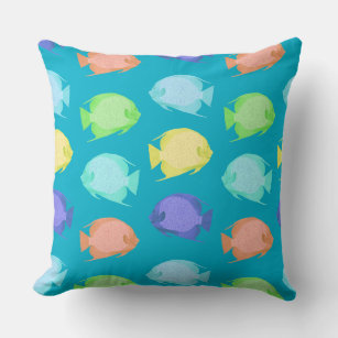 Angel Fish Aquarium Throw Pillow