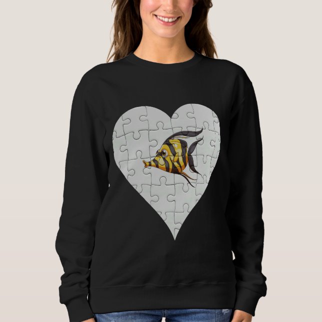 Angel Fish Heart Angel Fish Sweatshirt (Front)