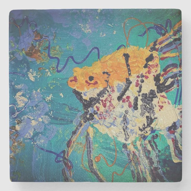 Angel Fish Stone Coaster (Front)