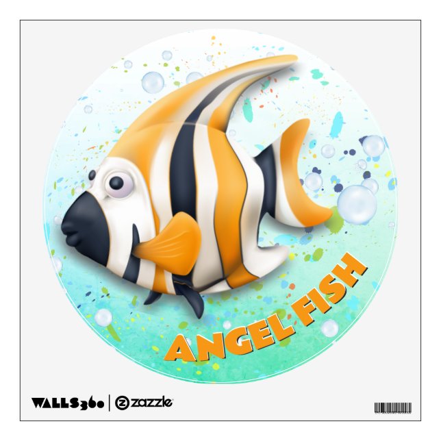 Angel Fish Wall Decal (Front)