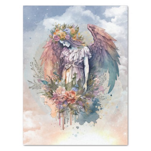 Angel Floral Watercolor Tissue Paper