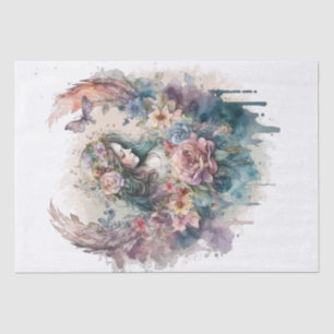 Angel Floral Watercolor Tissue Paper