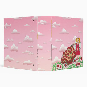 Angel Flower Cart Avery Signature Binder, 2" 3 Ring Binder