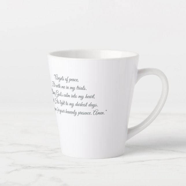 Angel Flowing With God’s Love Latte Mug (Right)