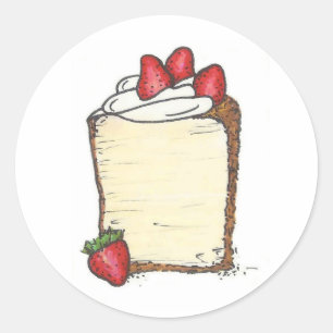 Angel Food Angelfood Cake Slice Strawberry Sticker