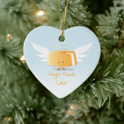 Angel Food Cake Ceramic Ornament