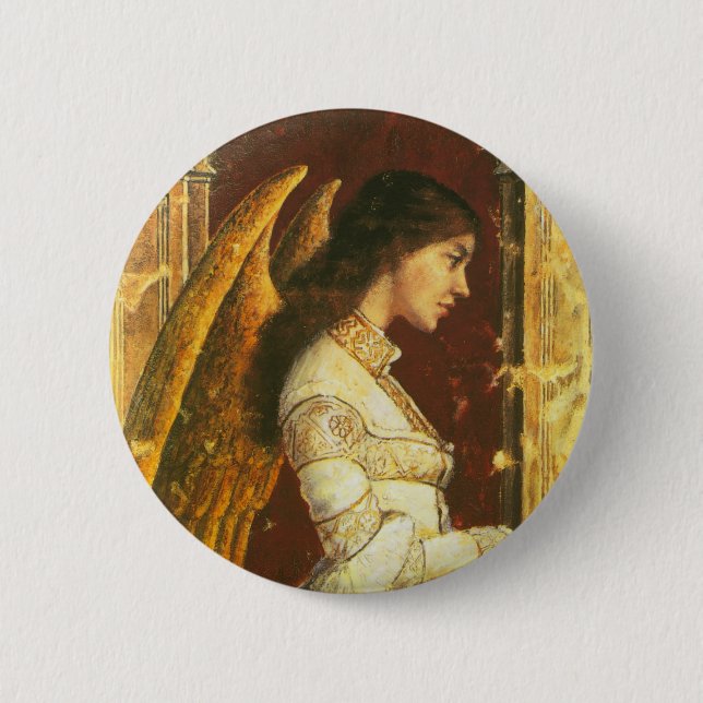 Angel Fresco Design Button (Front)