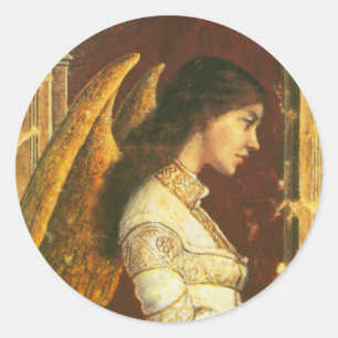 Angel Fresco Design Classic Round Sticker