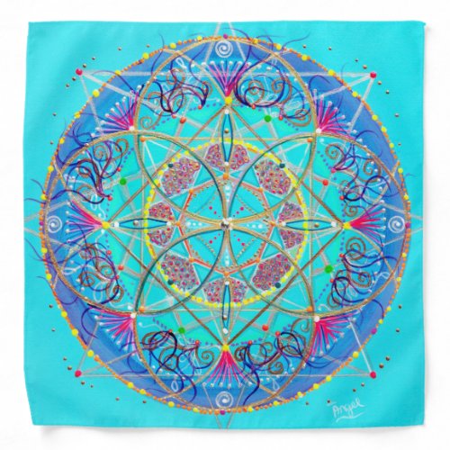 Angel Fritz Ocean Bliss Mandala Art Bandanna