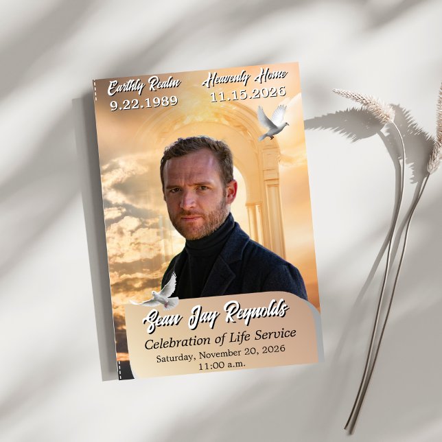Angel Funeral Service Program Flyer (Creator Uploaded)