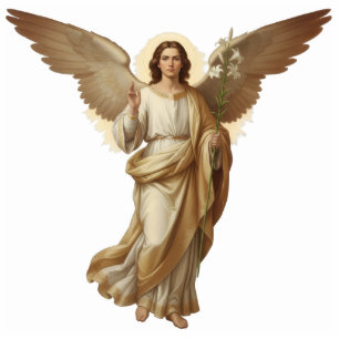 Angel Gabriel Icon 2D Statue Figurine Statuette