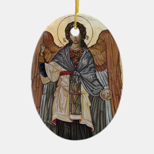 Angel Gabriel Icon Ceramic Ornament