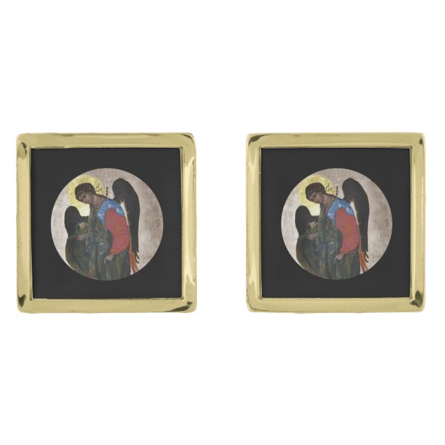 Angel Gabriel Icon Cufflinks (Front)