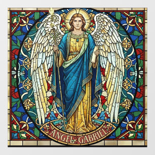 Angel Gabriel Stained Glass Style Archangel Art Window Cling