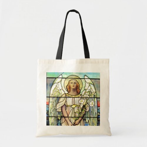 Angel Gabriel stained glass Tote Bag