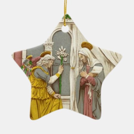 Angel Gabriel The Annunciation To Mary Ceramic Ornament