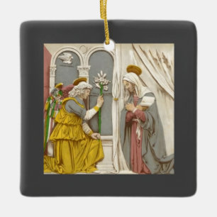 Angel Gabriel The Annunciation To Mary Ceramic Ornament