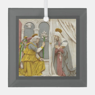 Angel Gabriel The Annunciation To Mary Glass Ornament