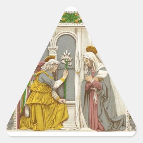Angel Gabriel The Annunciation To Mary Triangle Sticker