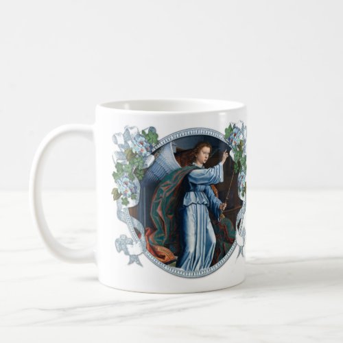 Angel Gabriel Virgin Mary Annunciation Floral Coffee Mug
