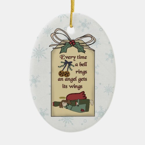 Angel Gets Its Wings Gift Tag Ornament