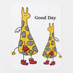 Angel Giraffe  Baby Blanket
