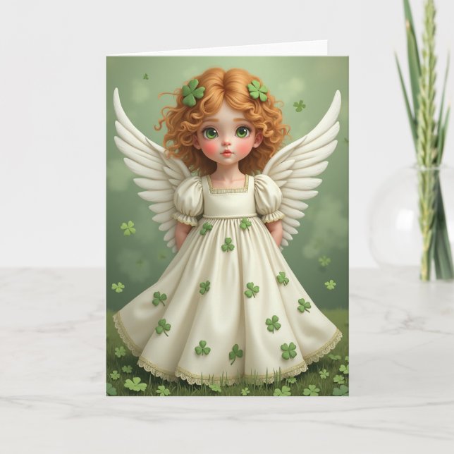 Angel Girl Luck Good Fortune Card (Front)