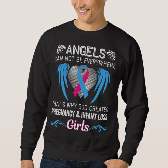 Angel Girl Pregnancy Infant Loss Awareness Support Sweatshirt (Front)