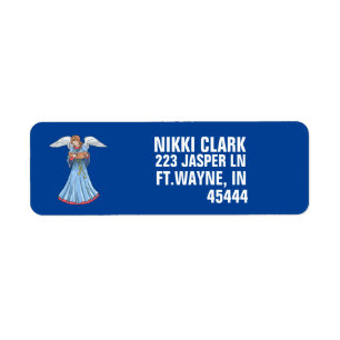 ANGEL GIRL RETURN ADDRESS LABELS