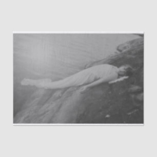 Angel Girl Vintage Black And White Art Decoupage Tissue Paper