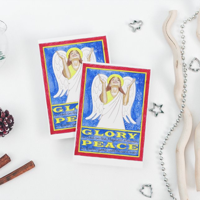 Angel Glory to God Inspirational Postcard (Creator Uploaded)