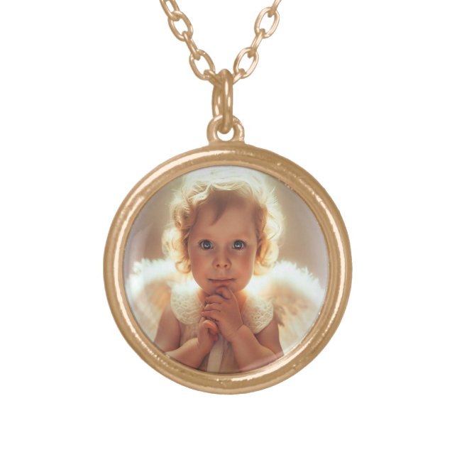 Angel Gold Plated Necklace (Front)