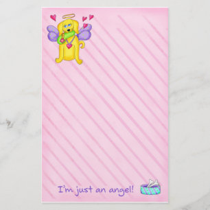 Angel Golden Yellow Dog with Shoe Stationery