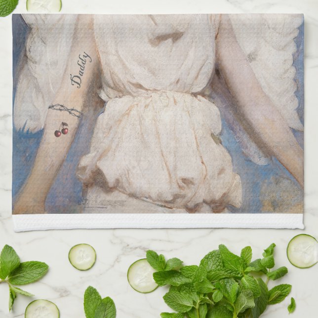 Angel Gone Wrong Kitchen Towel (Folded)