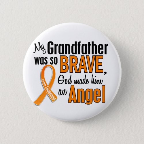 Angel Grandfather Leukemia Button