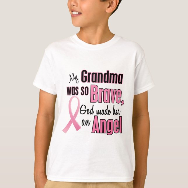 Angel GRANDMA Breast Cancer T-Shirts & Apparel (Front)
