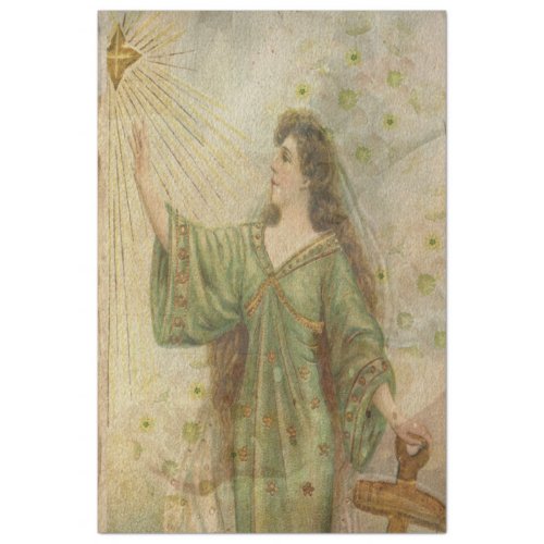 Angel Greeting Christmas Star  Tissue Paper