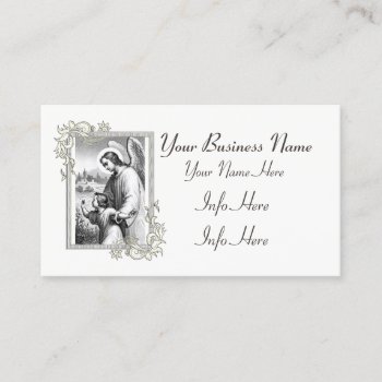 Angel Guarding A Child Business Card by justcrosses at Zazzle