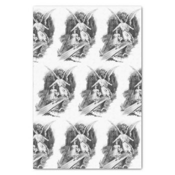Angel Guarding A Girl Child Tissue Paper by justcrosses at Zazzle