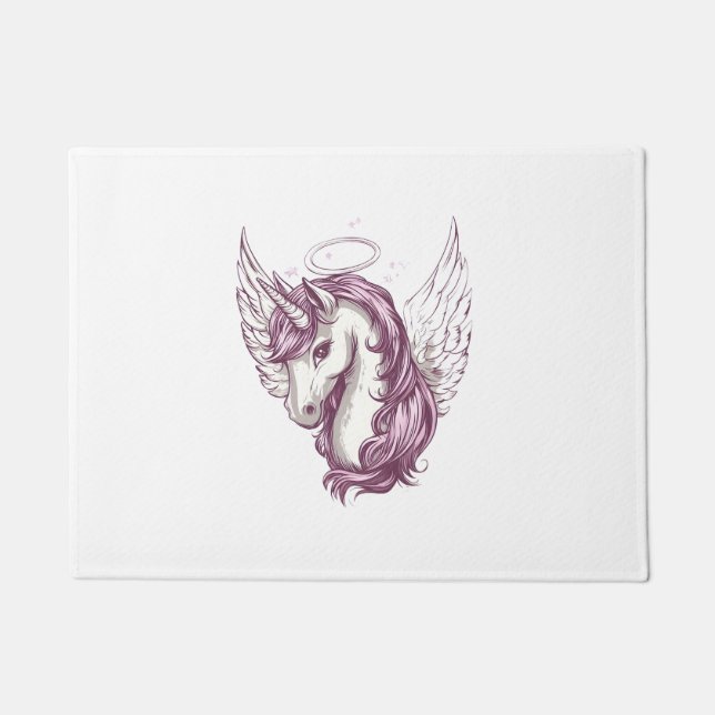 Angel Halo Unicorn (1) Doormat (Front)