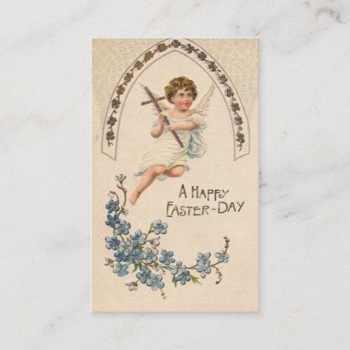 Angel Happy Easter Day Greeting Business Card