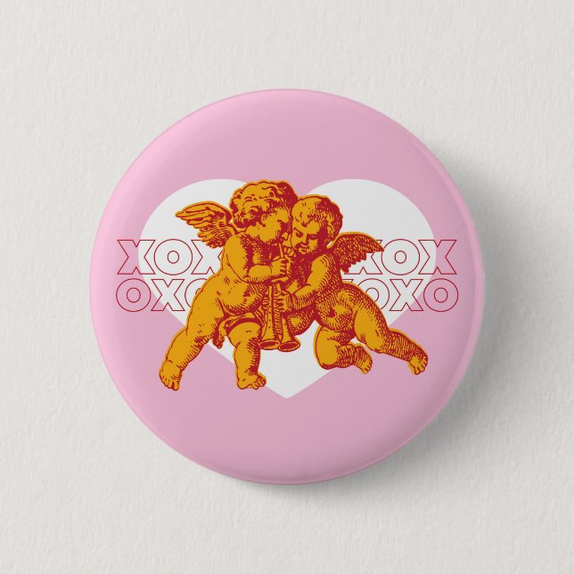 Angel Heart Button xoxo (Front)